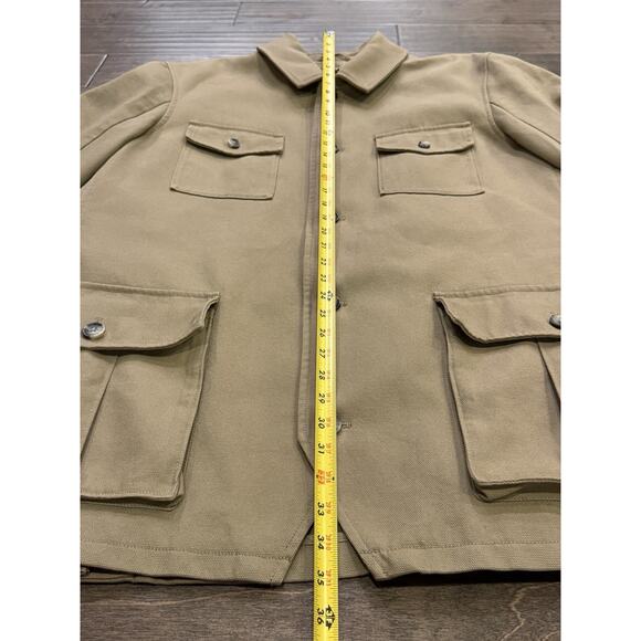 Duluth Trading Mens Khaki Beige Barn Chore Canvas Heavyweight Jacket XLT NWOT - Picture 7 of 9